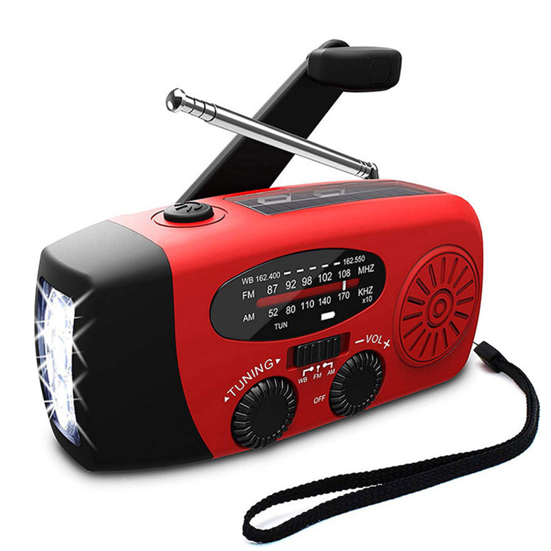 Vivacis - Notfallradio mit Selbstversorgung – Kurbel, Solar, Taschenlampe & Powerbank – FM/AM Radio, Unentbehrlich für Katastrophen und Notfälle