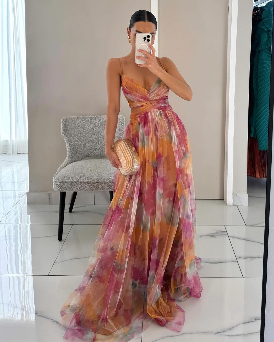 Liliane - Maxikleid mit Blumenmuster