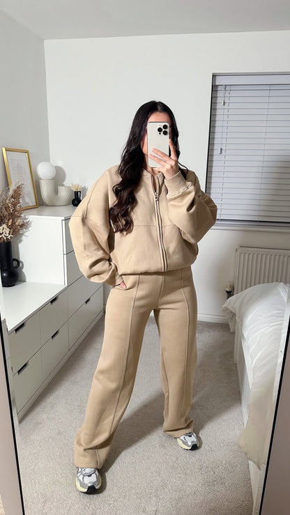 Élodivine - Oversize Jogginganzug mit Reißverschluss für Frauen