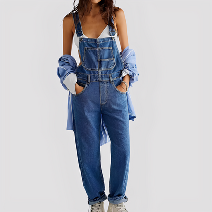 Koralie - Klassische und Weite Jeanssalopette für Frauen