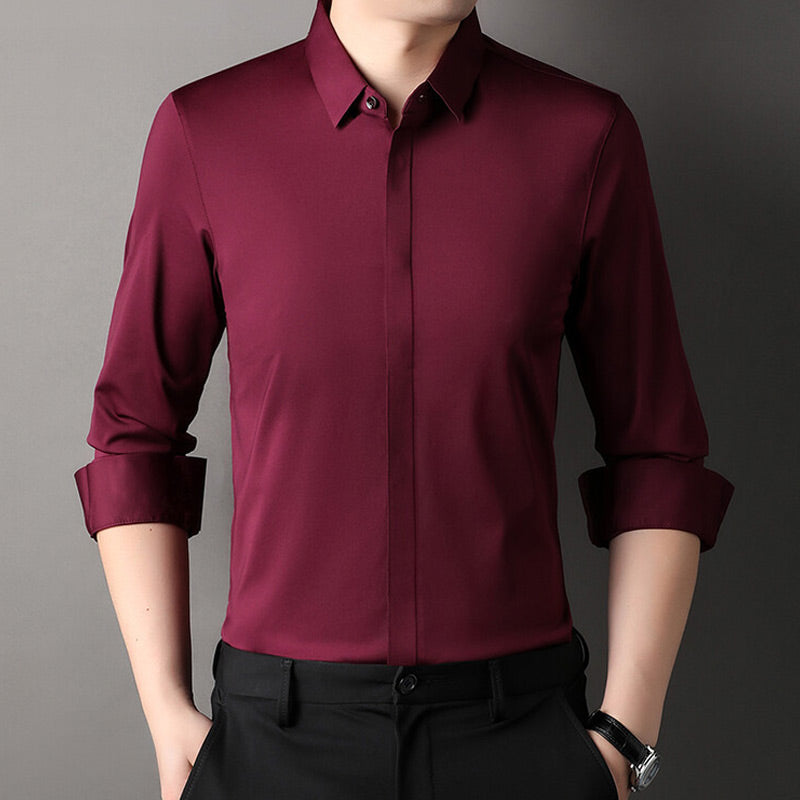 Théo - Mirabella Hemd, Knitterfrei und Stretch für Frühling und Sommer, Elegant für Herren