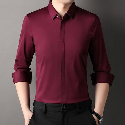 Théo - Mirabella Hemd, Knitterfrei und Stretch für Frühling und Sommer, Elegant für Herren