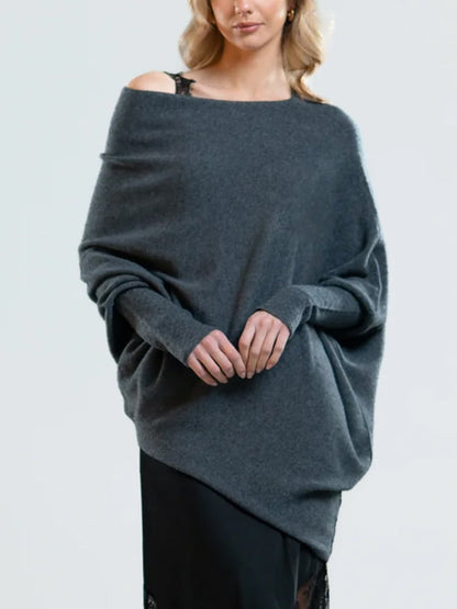 Rosalie - Luxuriöser Oversized-Pullover aus Kaschmir mit Freiliegenden Schultern für den Frühling