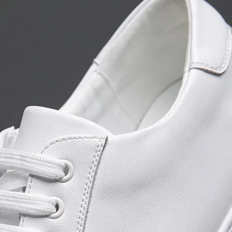 Moderne Herren Leder Sneaker mit weißer Sohle – Elegante Casual Schuhe für Alltag & Business