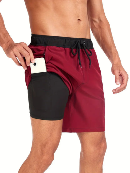 Élio - Herren Badehose mit schnellem Trocknen – Atmungsaktives Polyester & Bequeme Passform mit Handy-Tasche