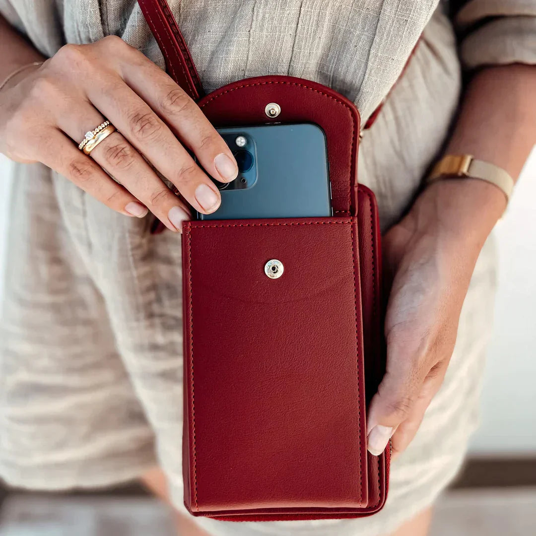 Amarise - Schultertasche für Telefon Geldbörse "Immer Jung"