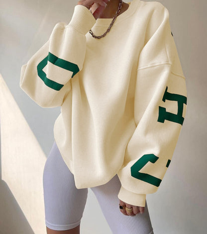 Avelyne - Bequemer und Eleganter Oversize-Pullover für Frauen mit Großen Buchstaben