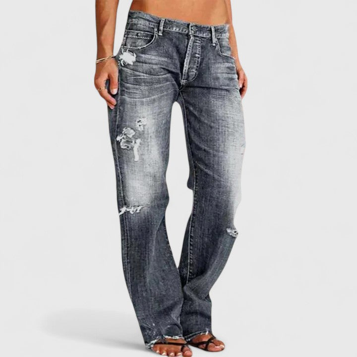 Lässige Damen Destroyed Jeans im Straight Fit – Vintage Look & Bequemer Alltag