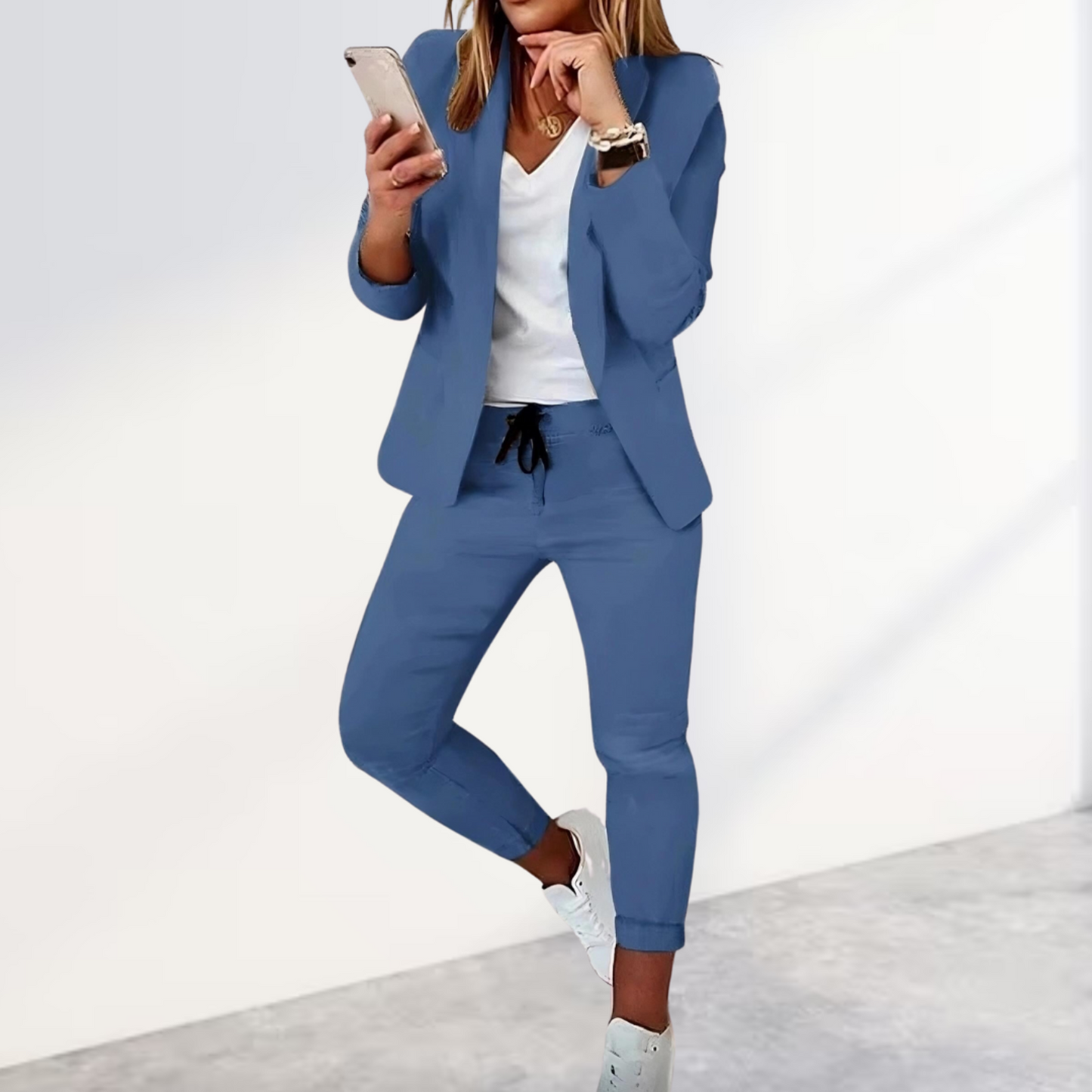 Elegantes Damen 2-Teiler Set mit Blazer & Joggerhose – Bequem, Modern & Business-Casual