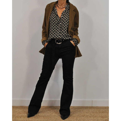 Faylise - Elegante Oversize-Bluse mit Muster