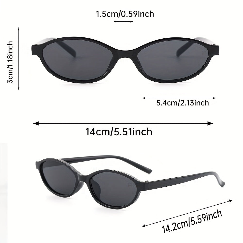 Schmale Vintage Sonnenbrille mit UV400 Schutz für Damen – Elegante Slim Shades in Braun & Schwarz