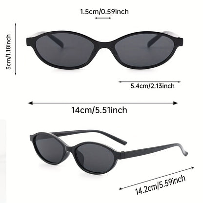 Schmale Vintage Sonnenbrille mit UV400 Schutz für Damen – Elegante Slim Shades in Braun & Schwarz