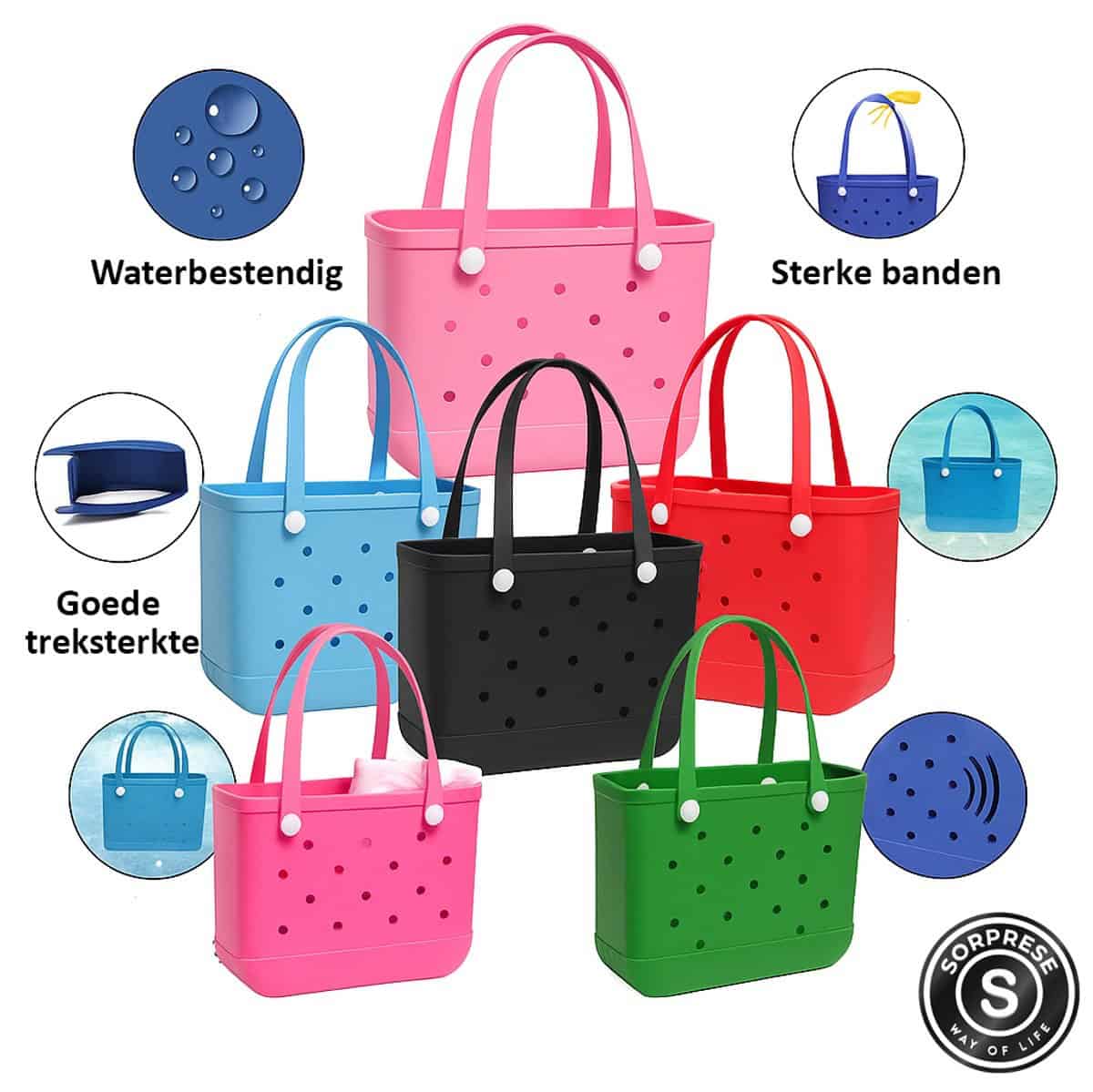 Ariane - Strandtasche & XL Wochenendtasche – Hellrosa – Wasserdicht und Sandabweisend