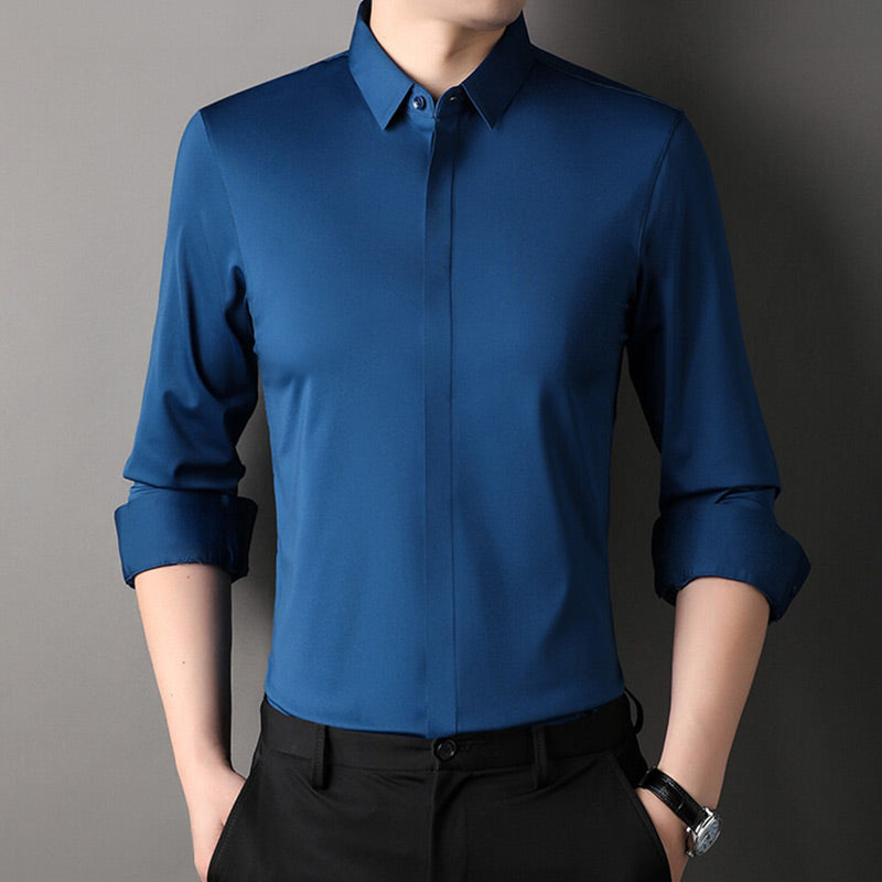 Théo - Mirabella Hemd, Knitterfrei und Stretch für Frühling und Sommer, Elegant für Herren