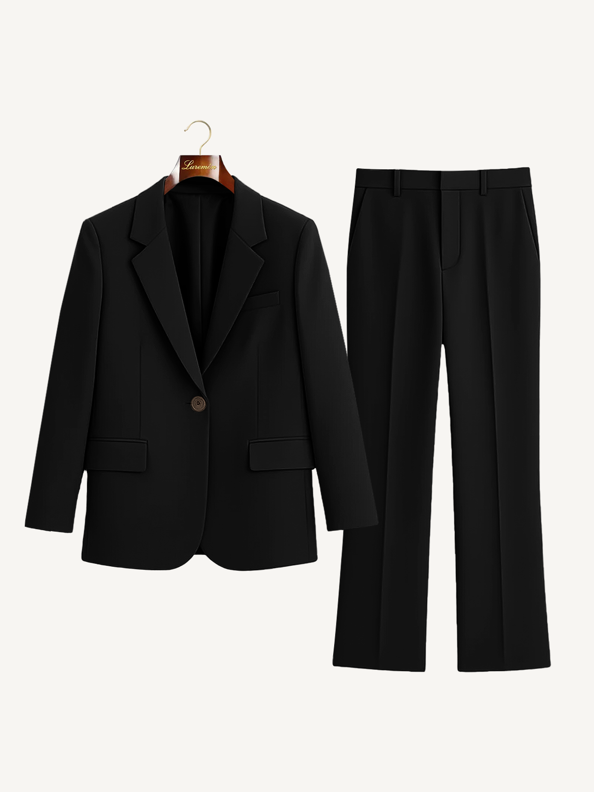 Eleganter Hosenanzug für Damen – Moderner Business Blazer & Stoffhose Set