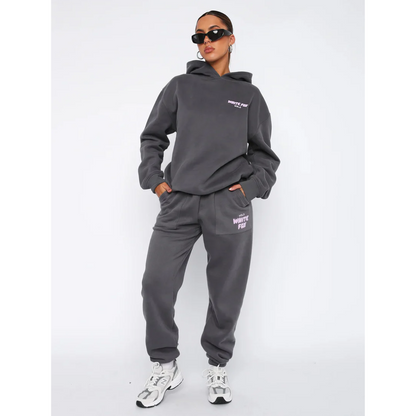 Félicie - Lässiges Sportanzug-Set für Frauen | Kapuzenpullover & Jogginghose | Weiches Fleece-Innenfutter