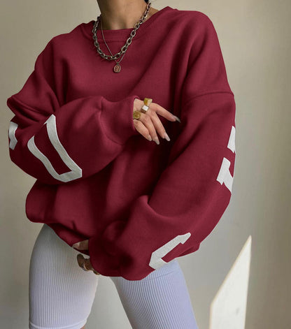 Avelyne - Bequemer und Eleganter Oversize-Pullover für Frauen mit Großen Buchstaben