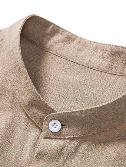 Leichtes Sommer Set aus Hemd & Hose für Herren – Luftiges Freizeit Outfit aus Leinenmix