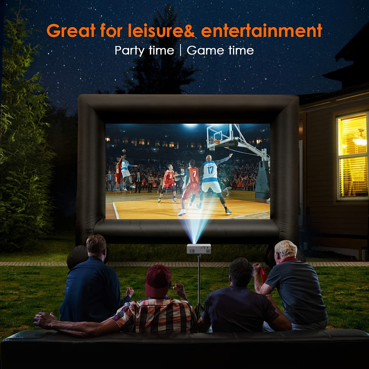 Luxivue - Mini-Projektor Ultra Hell 3000 Lumen – Tragbar, HDTV & USB, Ideal für Heimkino und Outdoor-Nutzung