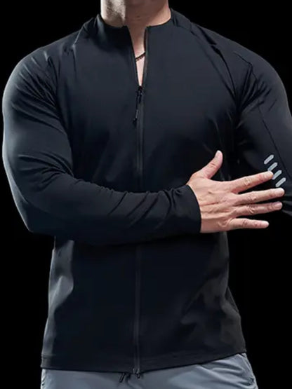 Maëlric - Sportjacke SmoothBlend mit schnelltrocknendem Material für Laufen und Fitness mit Reißverschlusskragen