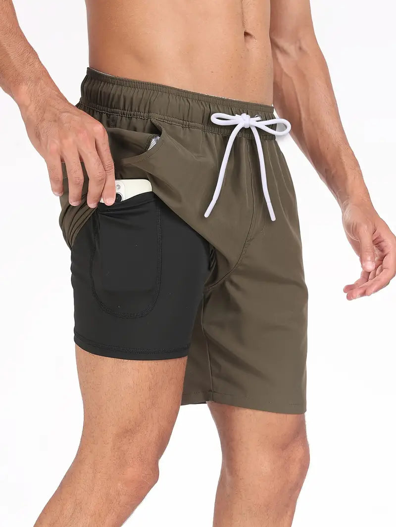 Élio - Herren Badehose mit schnellem Trocknen – Atmungsaktives Polyester & Bequeme Passform mit Handy-Tasche