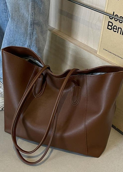 Ambrilys - Großer Klassischer Vegan-Leder Shopper für Frauen