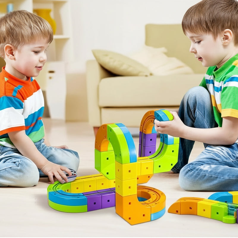 Tracivie - Selbstmontage Würfelbahn – Kreativ & Aktiv – DIY Zugspiel