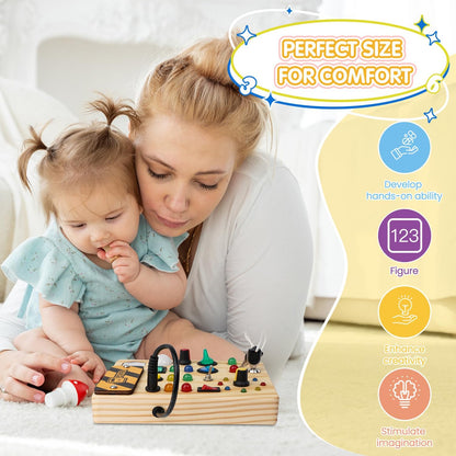 Jouvelia - Montessori-Tafel für Kleinkinder, 27 LED-Lichter – Montessori-Spielzeug für 1 bis 6 Jahre