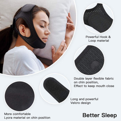 DormZen - Anti-Schnarch-Kinnband für die Linderung von Schlafapnoe