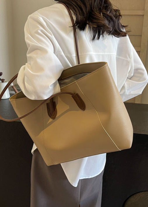 Ambrilys - Großer Klassischer Vegan-Leder Shopper für Frauen