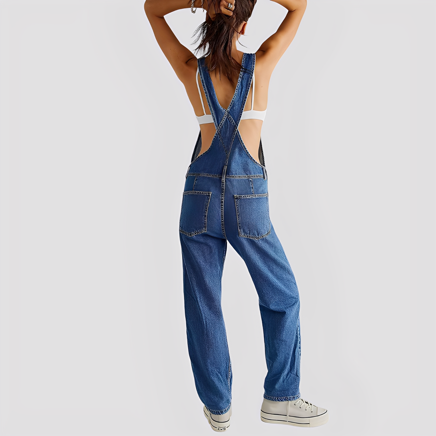 Koralie - Klassische und Weite Jeanssalopette für Frauen