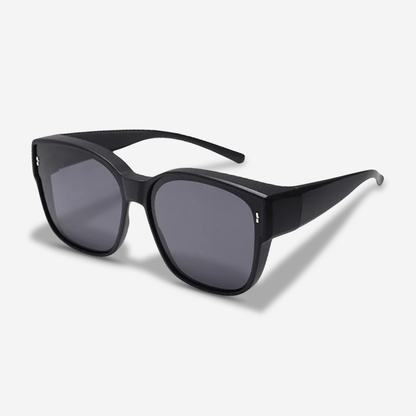 Elegante Oversize Sonnenbrille für Damen – Klassisches Design mit Gold-Detail & UV400 Schutz