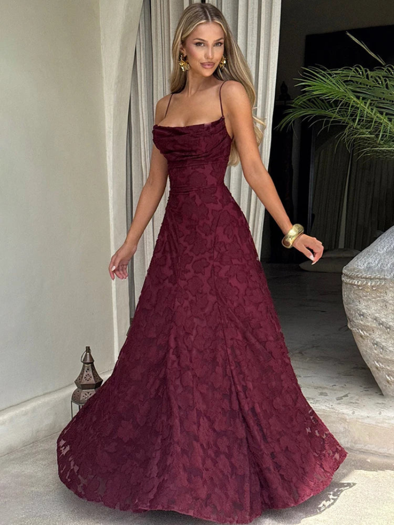 Céloria - Sommerkleid mit offenem Rücken aus Chiffon für Damen