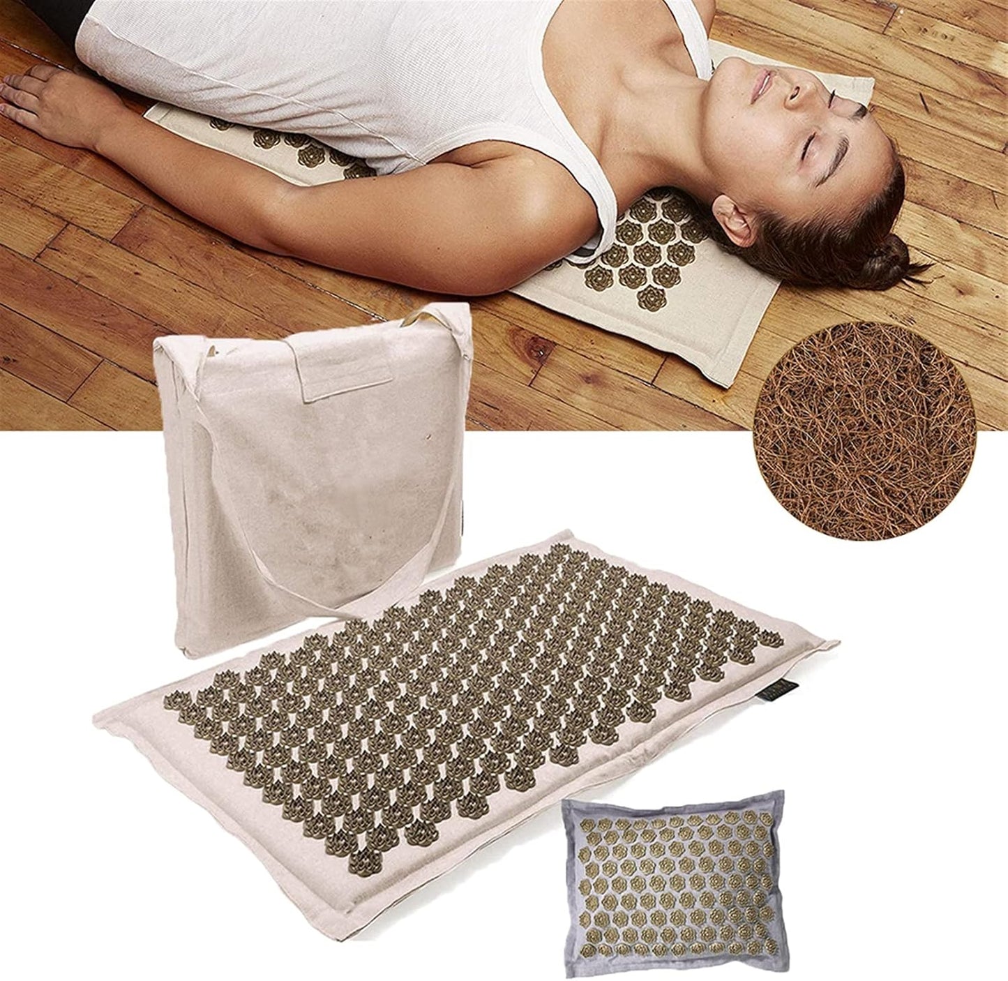Akupressur Matte & Kissen Set – Tiefenentspannung, Muskelregeneration & Stressabbau