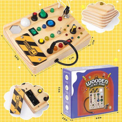 Jouvelia - Montessori-Tafel für Kleinkinder, 27 LED-Lichter – Montessori-Spielzeug für 1 bis 6 Jahre