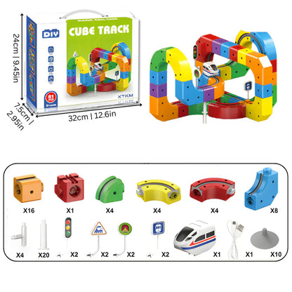 Tracivie - Selbstmontage Würfelbahn – Kreativ & Aktiv – DIY Zugspiel