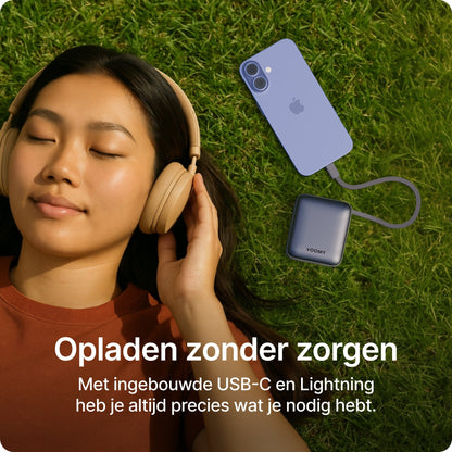 Ampéra - Voomy Charge P610 – Powerbank 10 000 mAh – Integrierte Kabel – Schnellladung 22,5 W