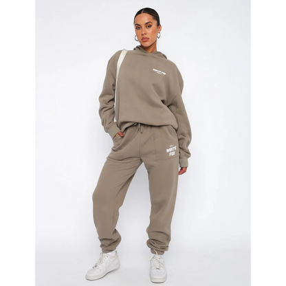 Félicie - Lässiges Sportanzug-Set für Frauen | Kapuzenpullover & Jogginghose | Weiches Fleece-Innenfutter