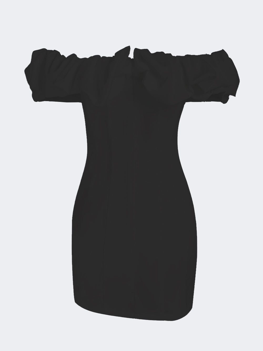 Faylisse - Mini-Party Kleid aus Satin mit Rüschen und ohne Träger