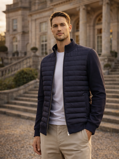 Leichte Herren Steppjacke mit Reißverschluss – Moderne Übergangsjacke Atmungsaktiv & Stylisch