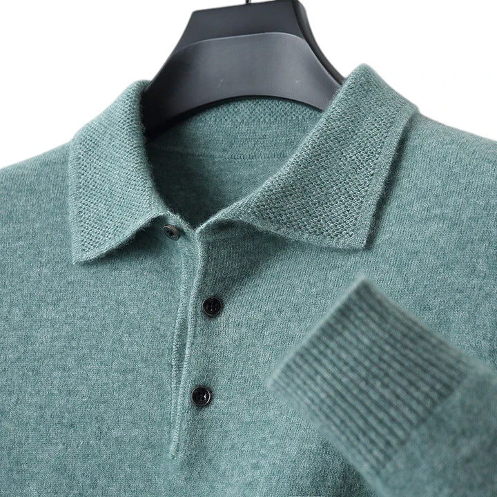 Théodore - Polo | Premium Herren-Polo aus Kaschmir | Herren | Kaschmir | Klassischer Schnitt, Weich und Vielseitig