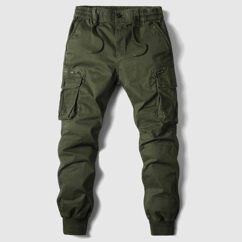 Marcel - Jogger Cargo Hose für Herren, Schwarz, Lässiger Schnitt