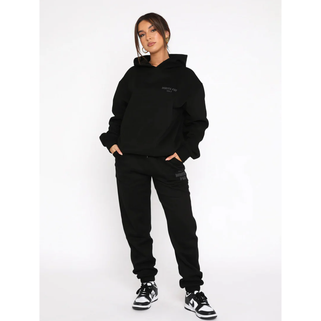 Félicie - Lässiges Sportanzug-Set für Frauen | Kapuzenpullover & Jogginghose | Weiches Fleece-Innenfutter