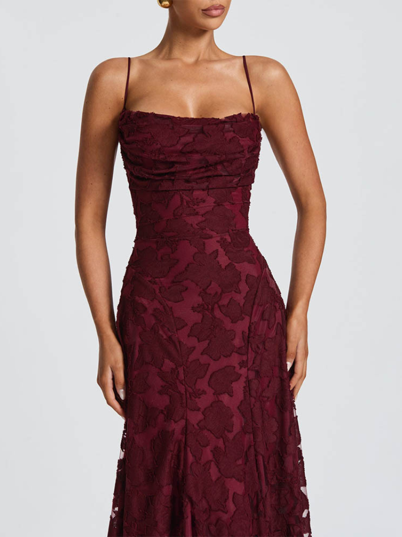 Céloria - Sommerkleid mit offenem Rücken aus Chiffon für Damen
