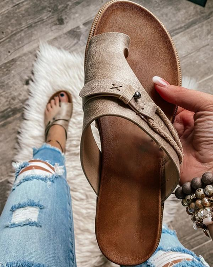 Bequeme Zehentrenner Sandalen mit verstellbarer Schnalle für Damen – Ergonomische Freizeitsandalen für Alltag & Urlaub