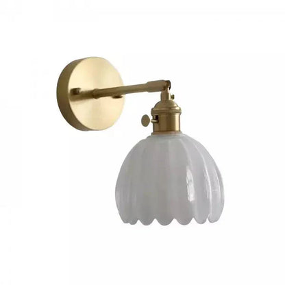 Floréa - Retro Wandlampe Blütenknospe Tulpe aus Glas