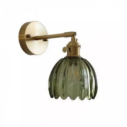Floréa - Retro Wandlampe Blütenknospe Tulpe aus Glas