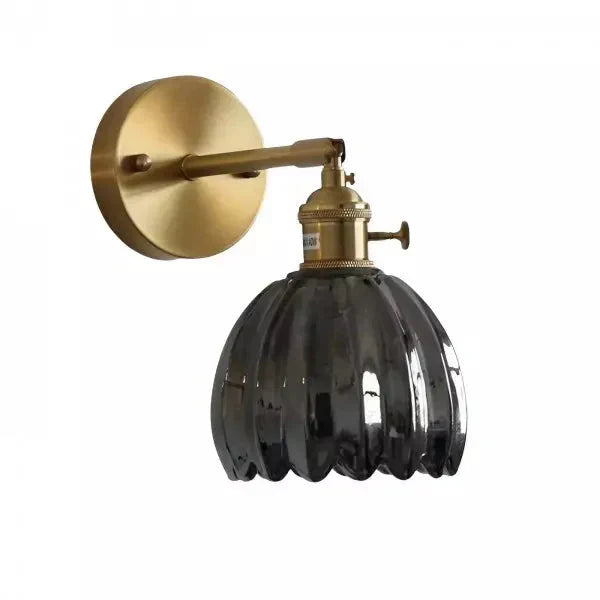 Floréa - Retro Wandlampe Blütenknospe Tulpe aus Glas