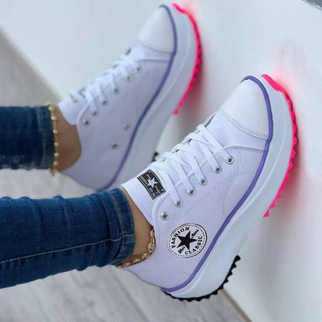 Trendige Plateau Sneaker für Damen mit Profilsohle – Bequem, Stylisch & Alltagstauglich