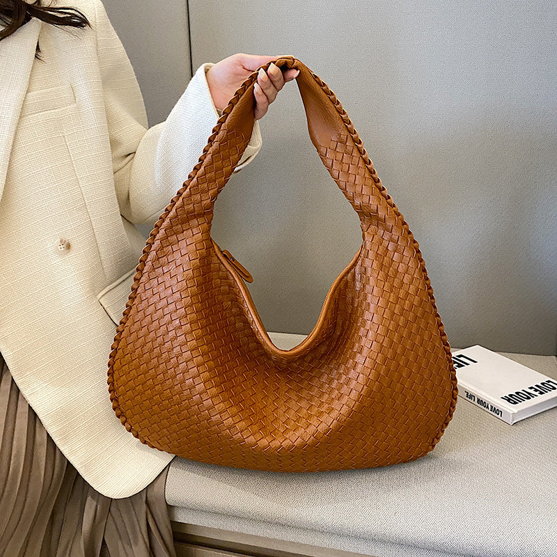 Dévia - Schultertasche aus geflochtenem Eco-Leder